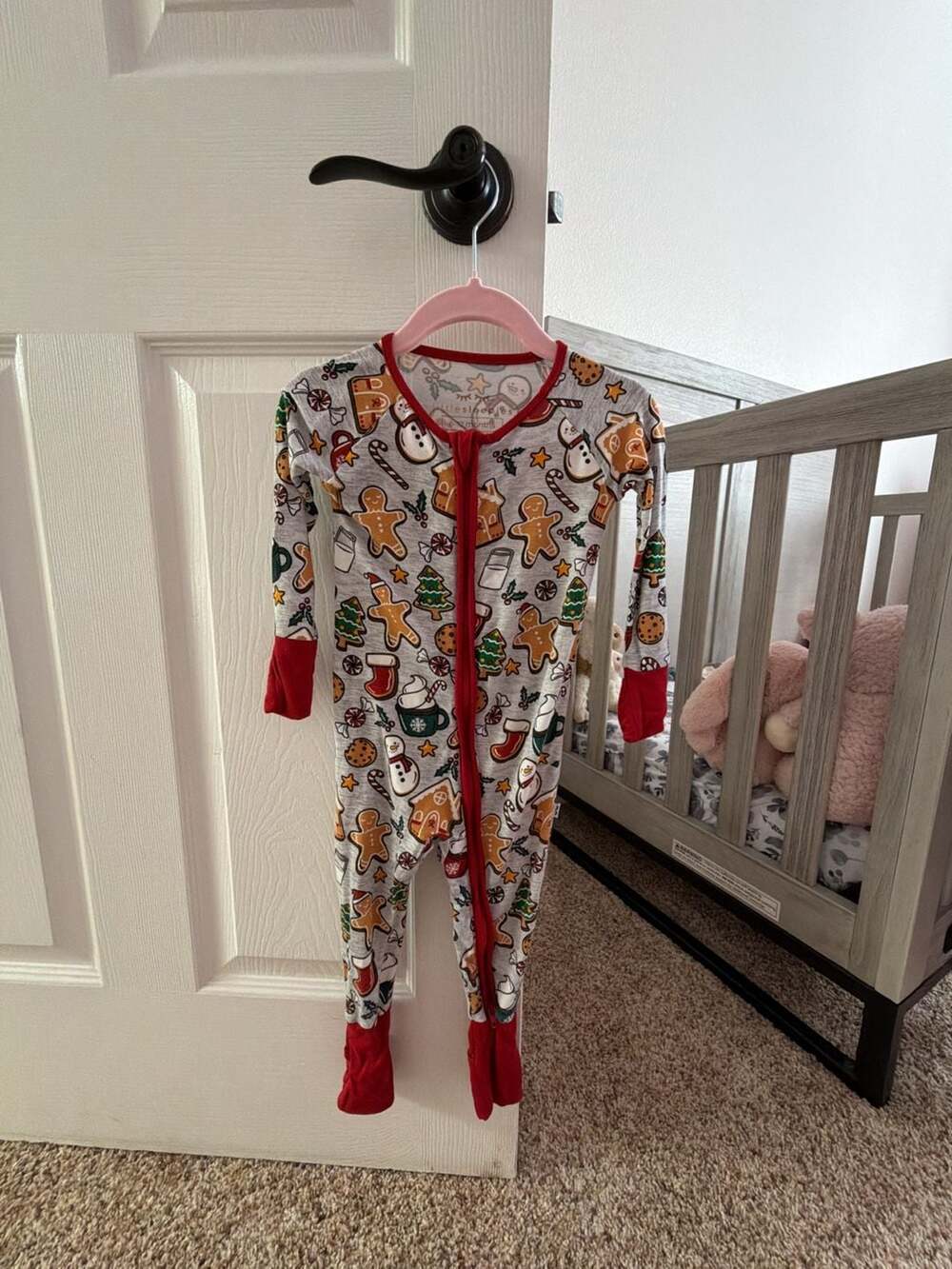 Little Sleepies Gingerbread Christmas Zippy Pajamas 6-12 Months
